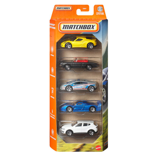 Matchbox Sets Mattel Italian Roads 5-Pack Diecast Vehicles JJP29 (C1817)