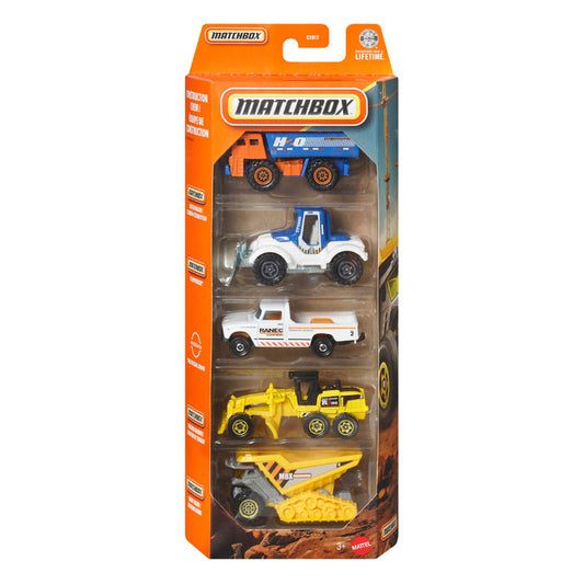 Matchbox Sets Mattel Construction Crew 5-Pack MBX Vehicles JJP43 (C1817)