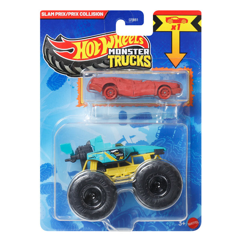 Hot Wheels Monster Trucks Slam Prix Metal Diecast Vehicle (GRH81)