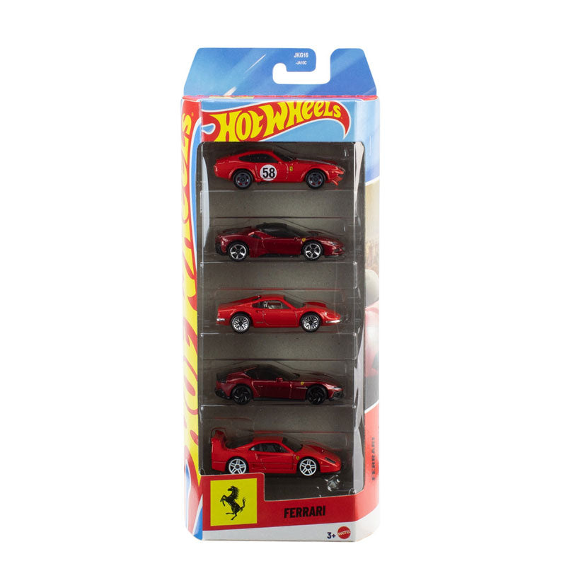 Hot Wheels Set Ferrari 5-Pack Mattel Diecast Vehicles (1806)