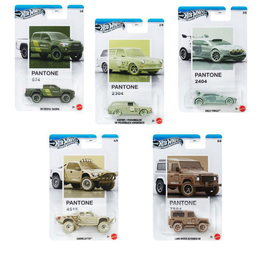 Hot Wheels Silver Series Pantone Set Of 5 Collectible Toy Cars (JKY47)