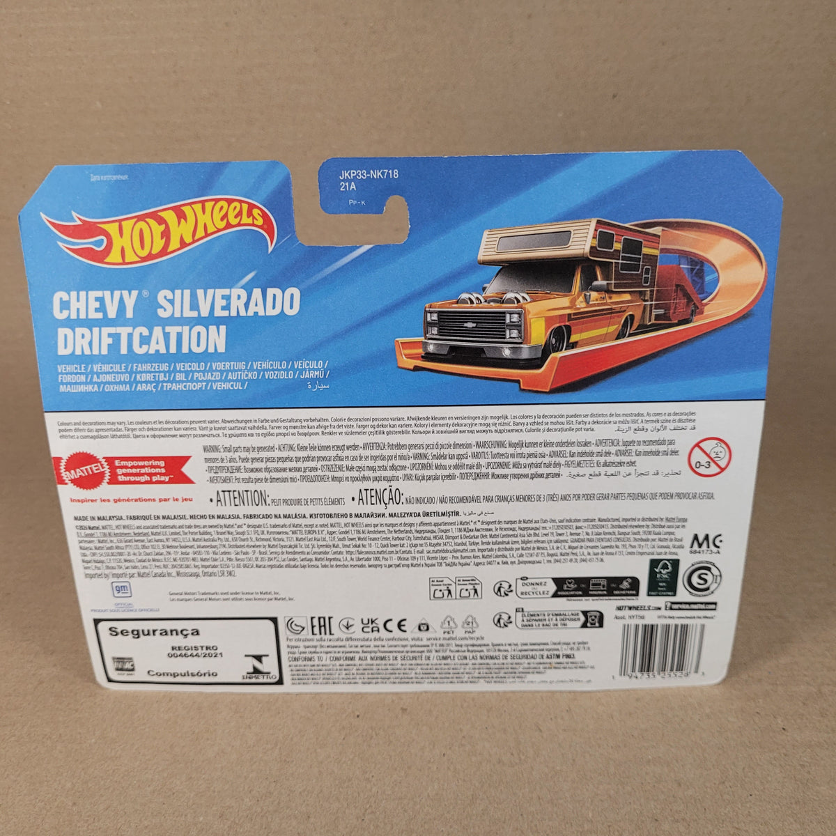 Hot Wheels Track Fleet Chevy Silverado Driftcation Mattel Diecast Truck (HYT56)