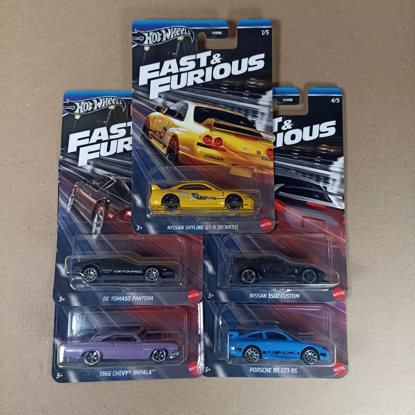 Hot Wheels Fast And Furious Racing Series 2024 Complete Set of 5 HNR88