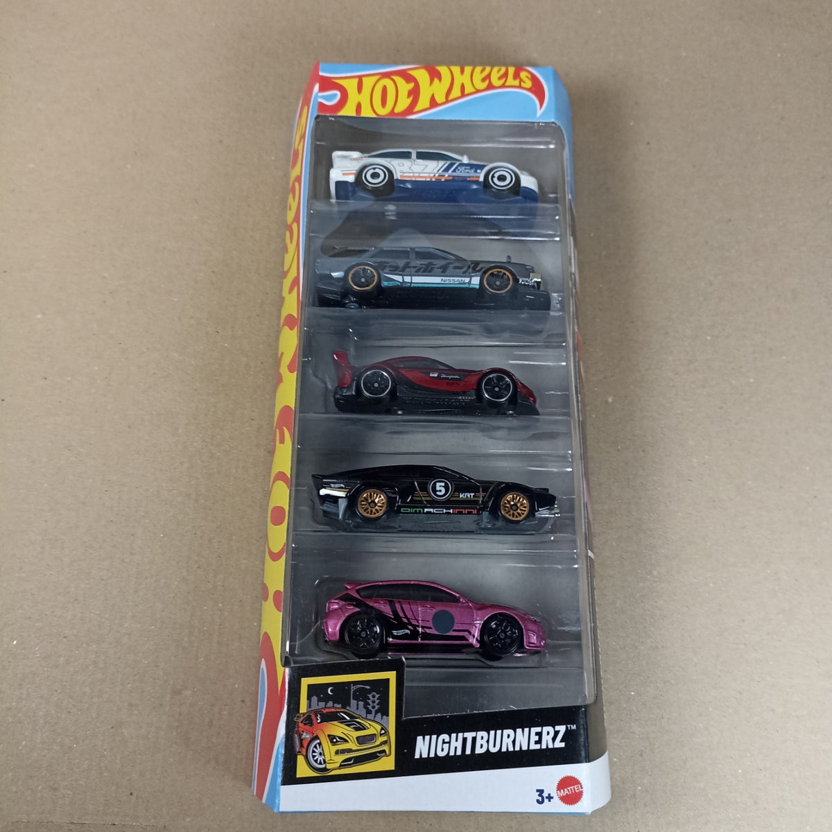 Hot Wheels 2025 Nightburnerz 5-Pack Toyota Supra Nissan Subaru Sierra – Auf Lager