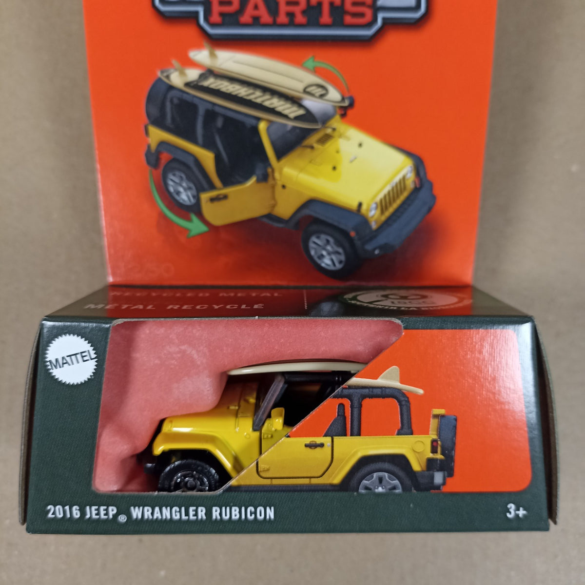 Matchbox Moving Parts 2016 Jeep Wrangler Rubicon Yellow 2025