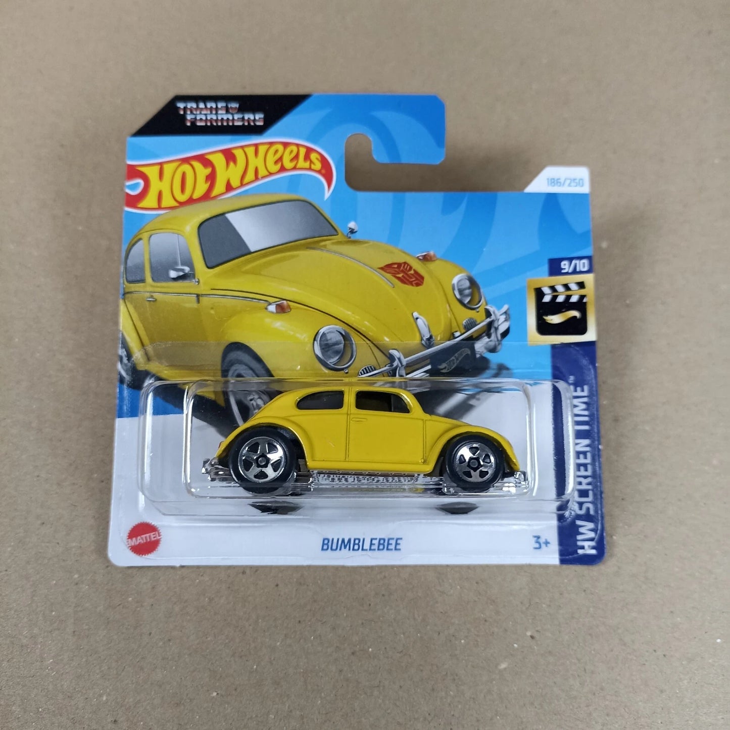 Hot Wheels 2024 Bumblebee Yellow Beetle VW Transformers #186/250 Short Card