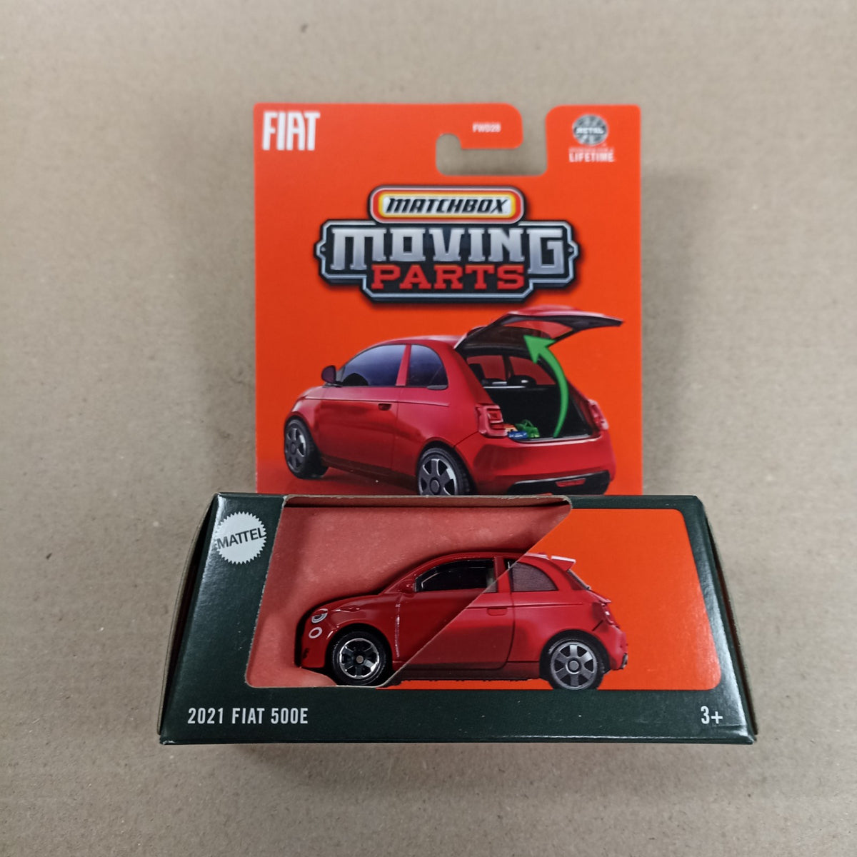 Matchbox Moving Parts 2021 Fiat 500e Red  2025