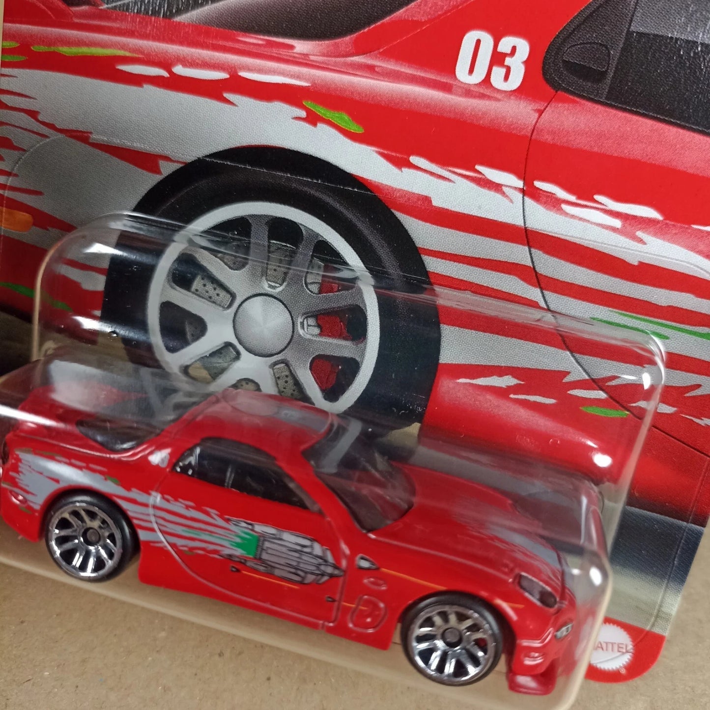 Hot Wheels Fast & Furious Dominic Toretto 1995 Mazda RX-7 2024 Red