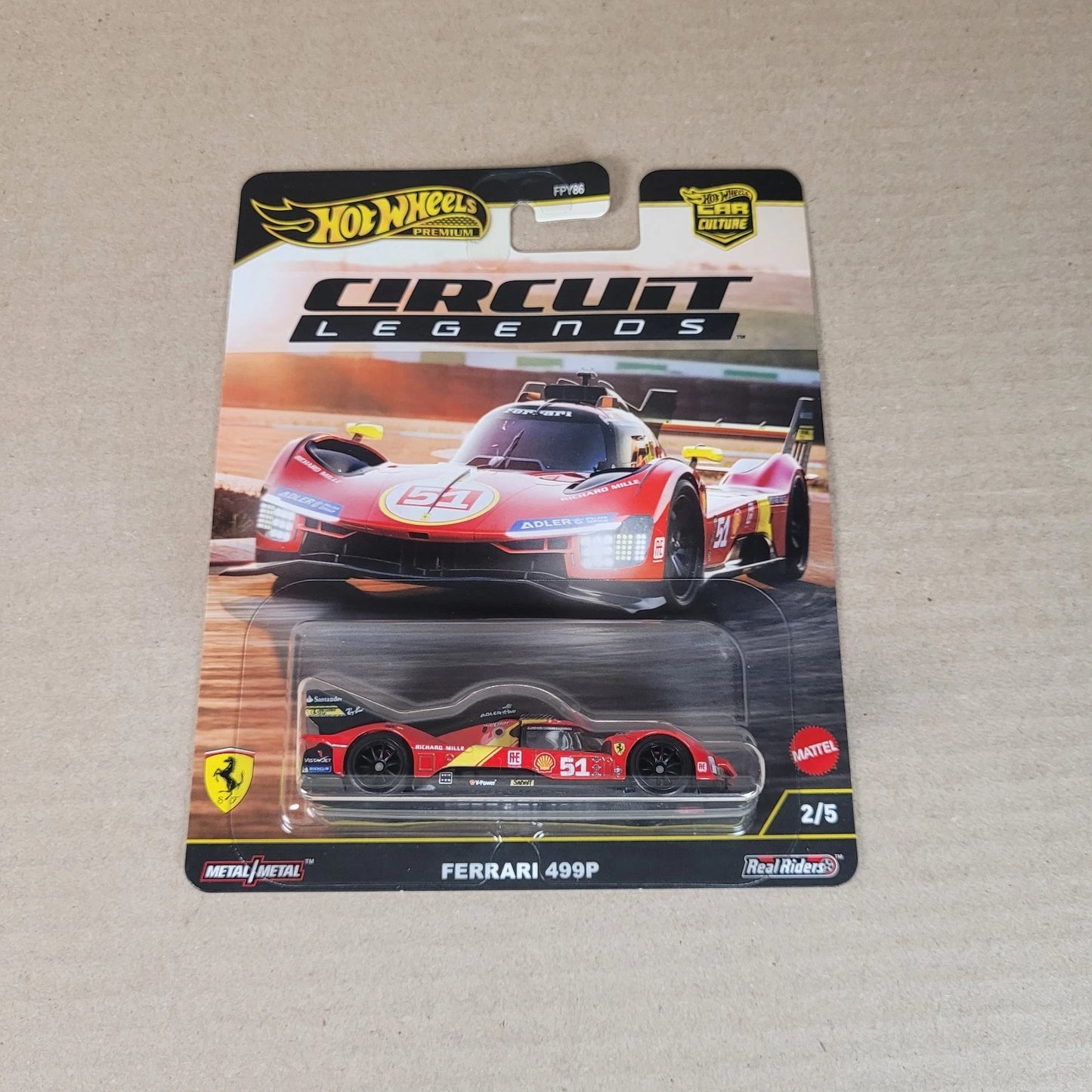 2025 Hot Wheels Lot 2x La Ferrari + Ferrari 499P Eurospeed Circuit Legends Red