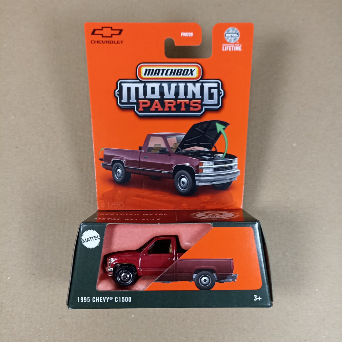 Matchbox Moving Parts 1995 Chevy C1500 Red 2025