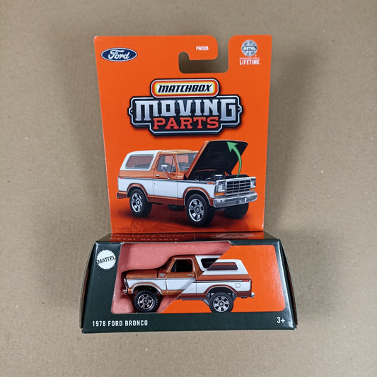 Matchbox Moving Parts 1978 Ford Bronco  2025 Orange White