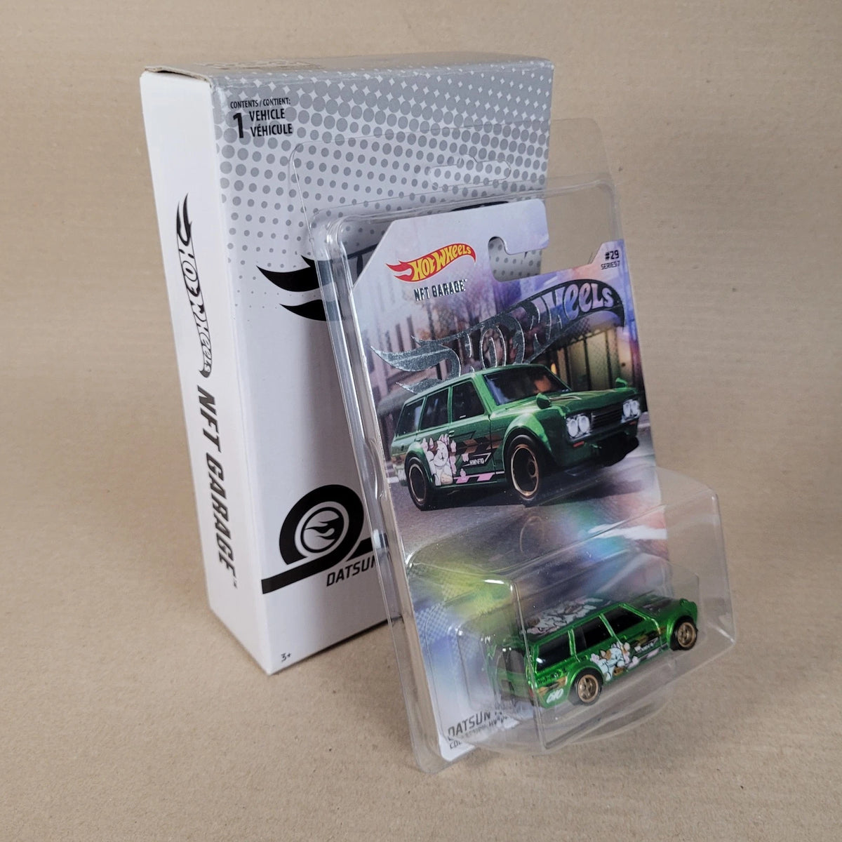 Hot Wheels NFTGarage Datsun Bluebird Wagon 510 Green