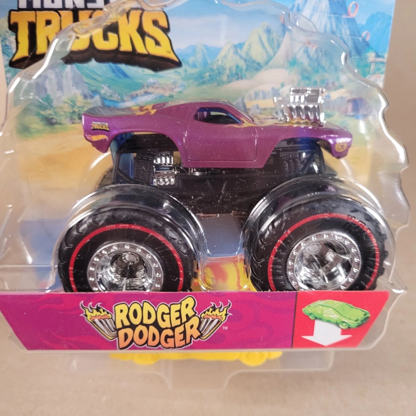 2021 Hot Wheels Monster Trucks Treasure Hunt Rodger Dodger Purple