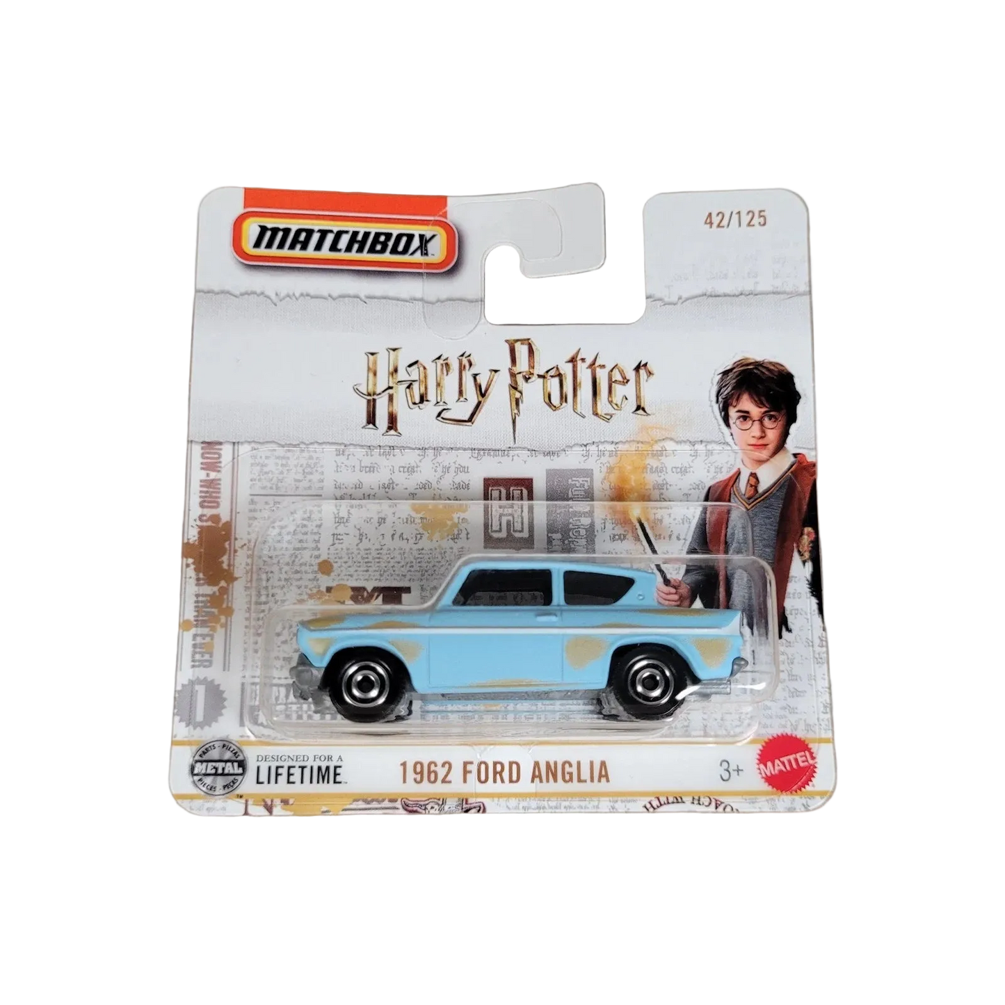 Matchbox '62 Ford Anglia Blue Harry Potter 2025 Short Card