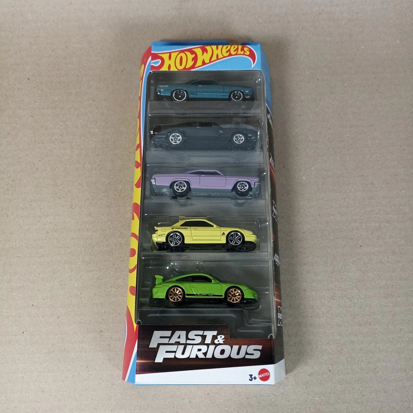2025 Hot Wheels Fast And Furious 5 Pack GT3 RS Silvia Charger Impala Cuda