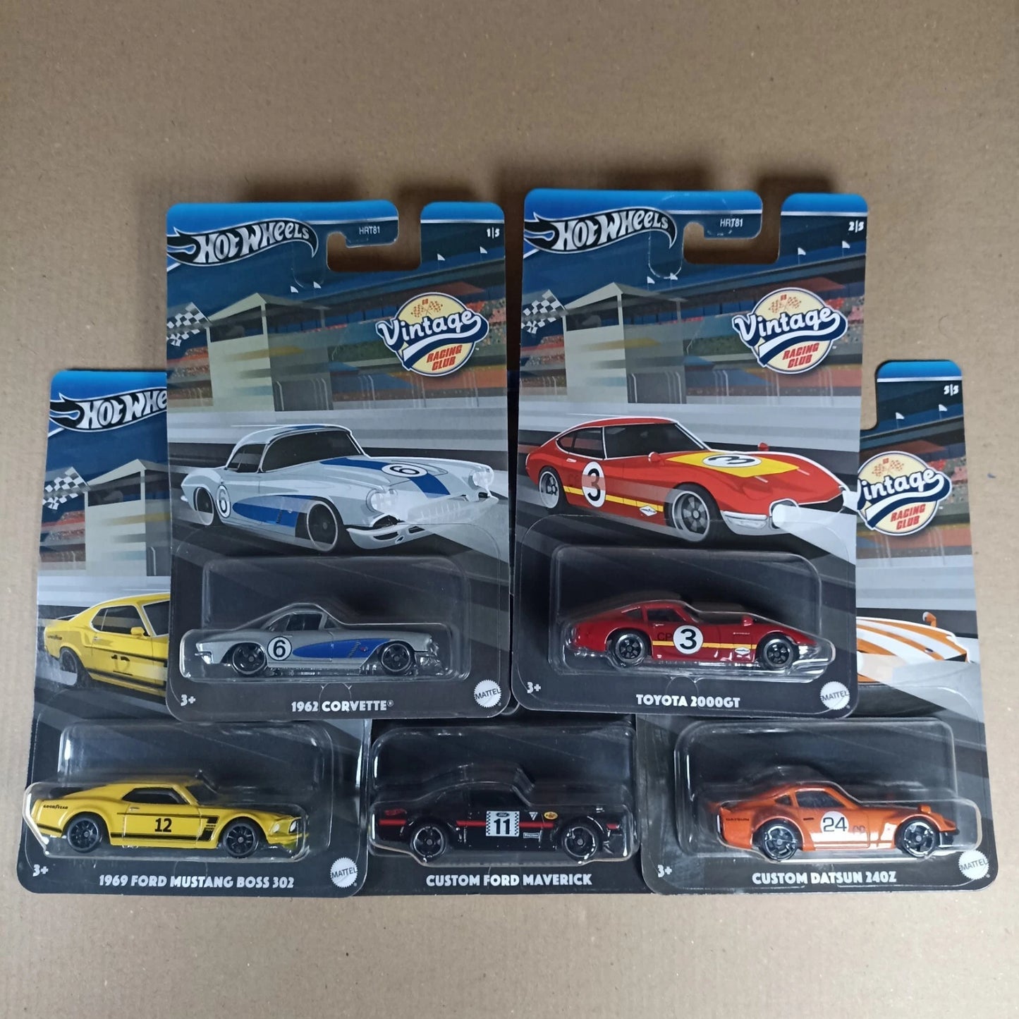 2024 Hot Wheels Vintage Racing Club Set of 5 HRT81-956B - Mix 2 HRT81