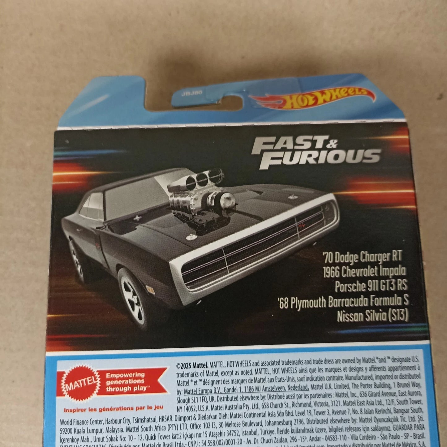 2025 Hot Wheels Fast And Furious 5 Pack GT3 RS Silvia Charger Impala Cuda