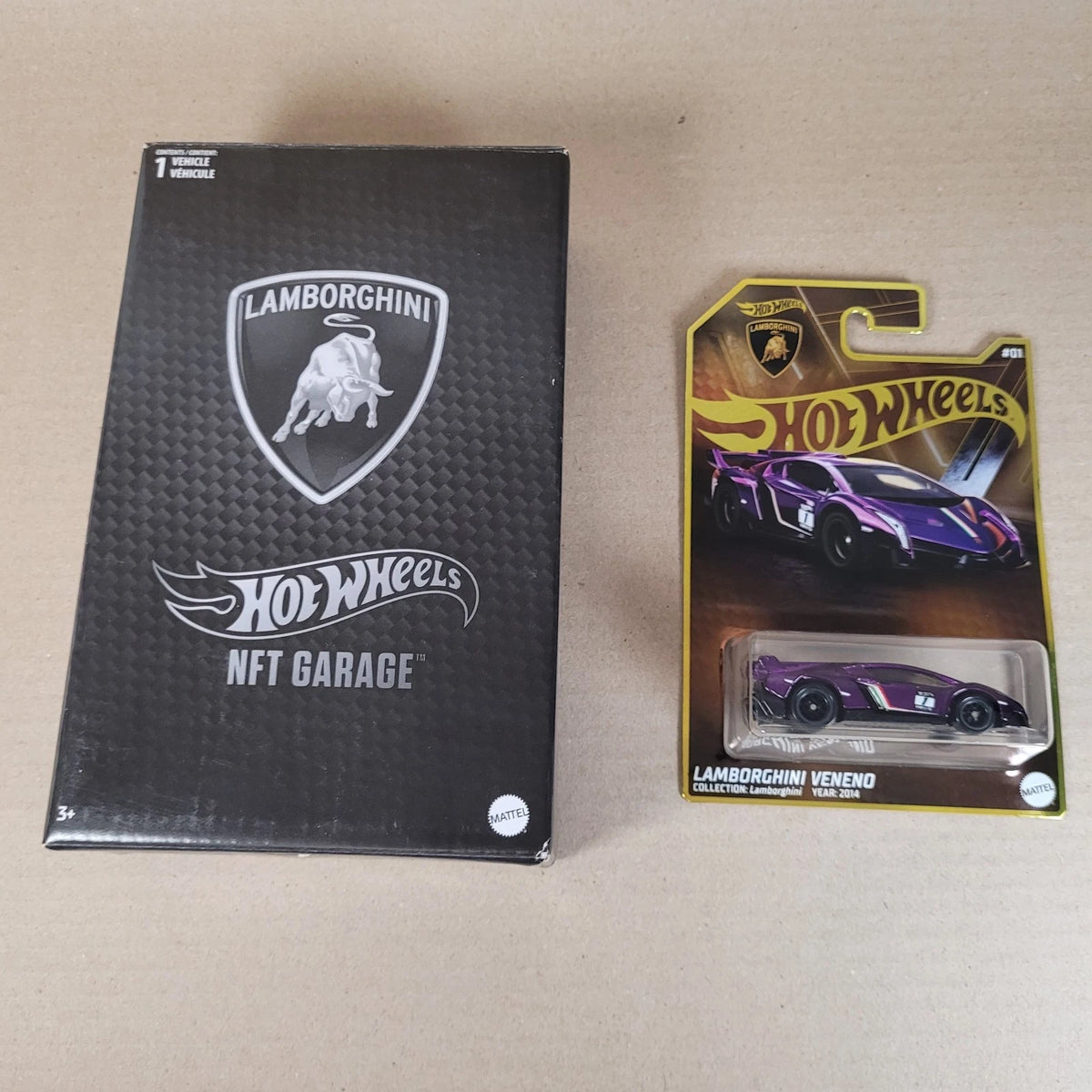 Hot Wheels NFTGarage Lamborghini Veneno Purple (See Picture)