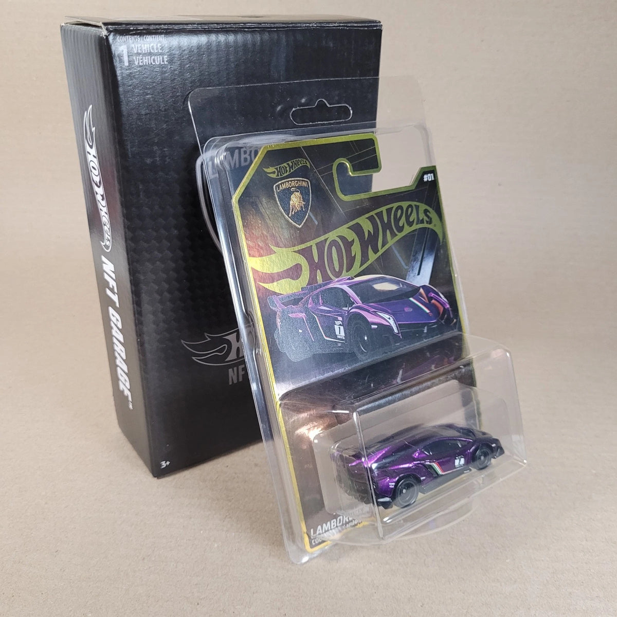 Hot Wheels NFTGarage Lamborghini Veneno Purple (See Picture)