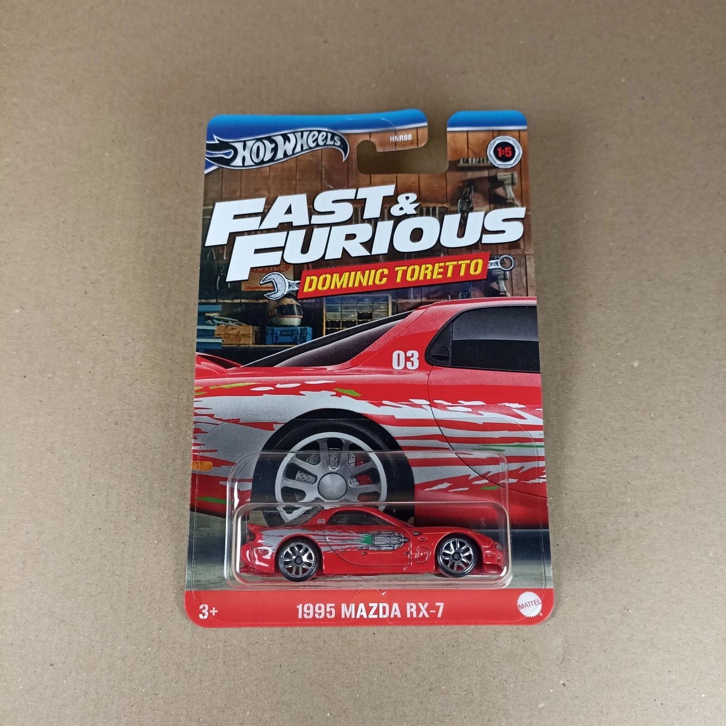 Hot Wheels Fast & Furious Dominic Toretto 1995 Mazda RX-7 2024 Red