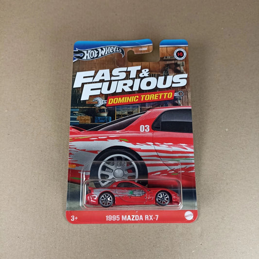 Hot Wheels Fast & Furious Dominic Toretto 1995 Mazda RX-7 2024 Red