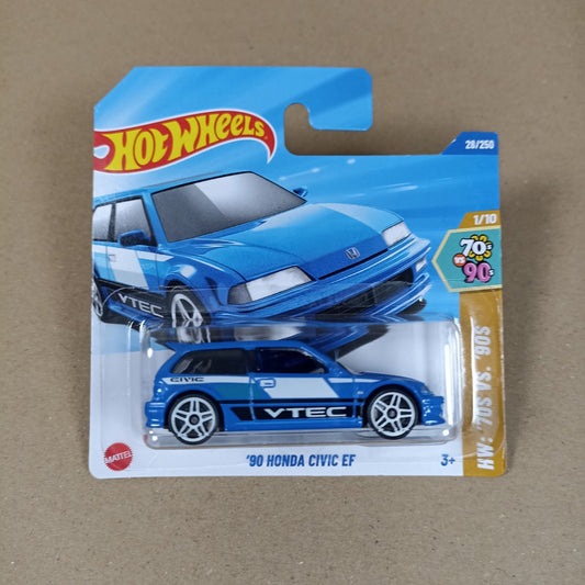 Hot Wheels 90 Honda Civic EF Vtech Blue New 2025 Short Card