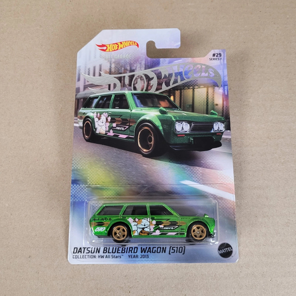 Hot Wheels NFTGarage Datsun Bluebird Wagon 510 Green